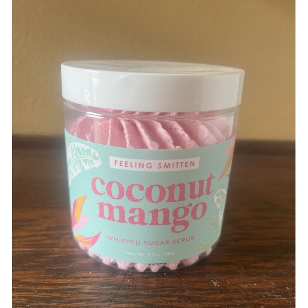 Feeling Smitten Coconut Mango Whipped Sugar Scrub 5.3 Oz New Sealed Vegan Spa